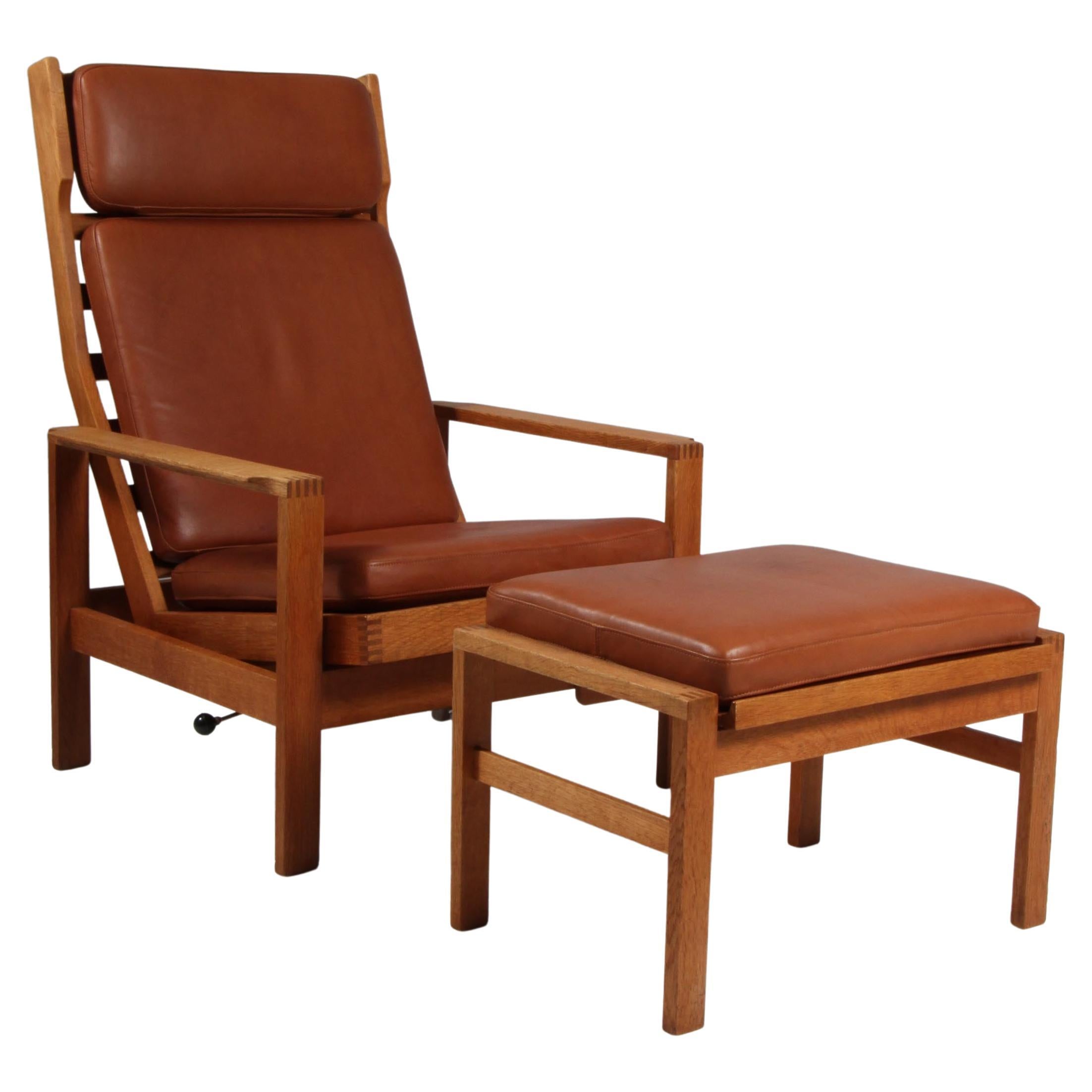 Henry Schubell Lounge Chair with Ottoman For Sale