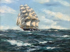 Retro Clipper Ship - Seascape Marine Painting by Henry Scott