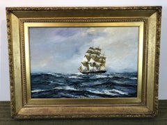 Outward Bound, The Clipper Ship Lightening, Seascape Oil Painting by Henry Scott