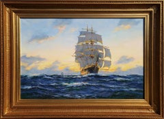 Vintage Sunset, Western Pacific, 'Cutty Sark' Sailing