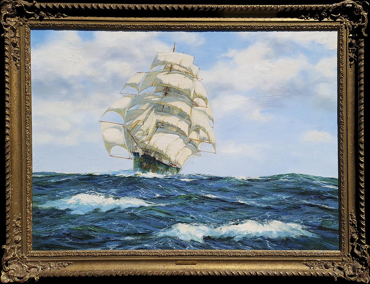 Henry Scott Landscape Painting - Trade Winds (White Star Line Clipper) 1966