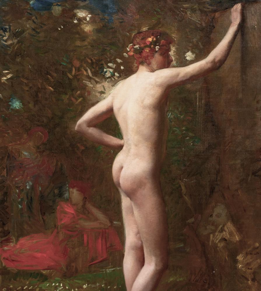 Nude Boy Posing As A Young Bacchus, 19th Century  For Sale 1