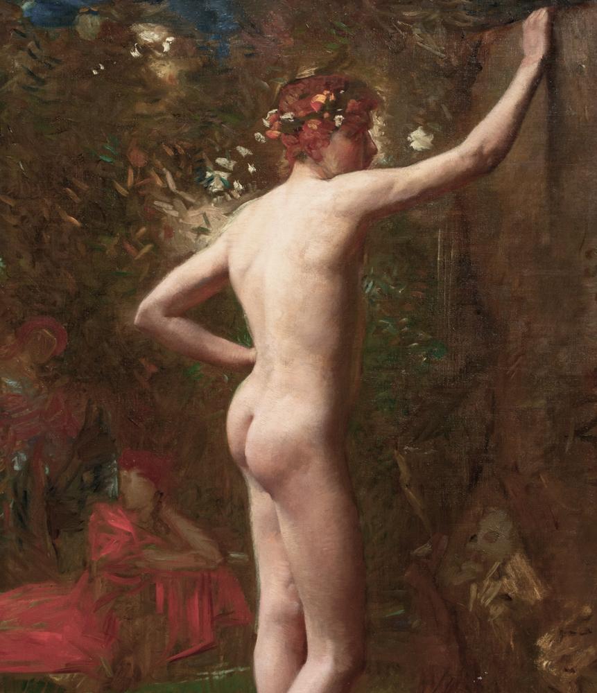 Nude Boy Posing As A Young Bacchus, 19th Century  For Sale 2