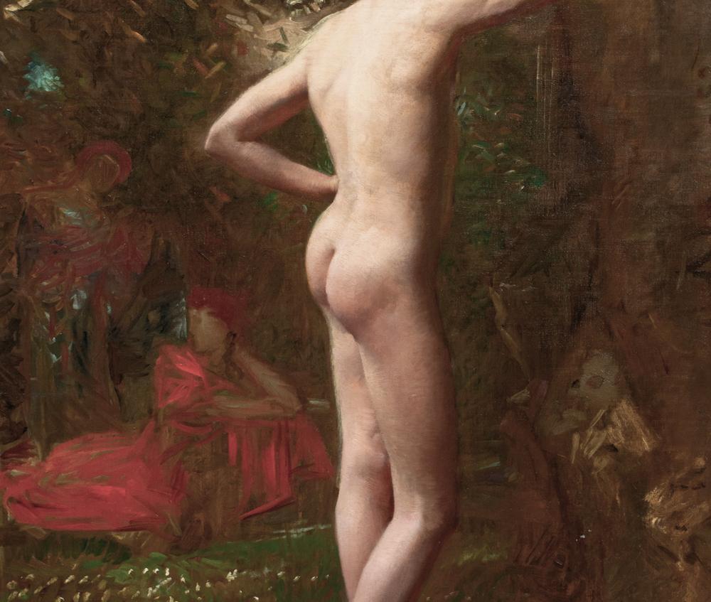 Nude Boy Posing As A Young Bacchus, 19th Century  For Sale 3