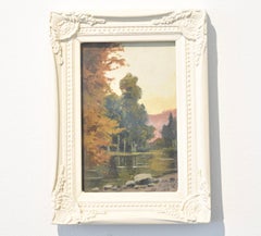 Henry Sené (1889-1961) "Junto al río" Cuadro original Postimpresionista, 1916