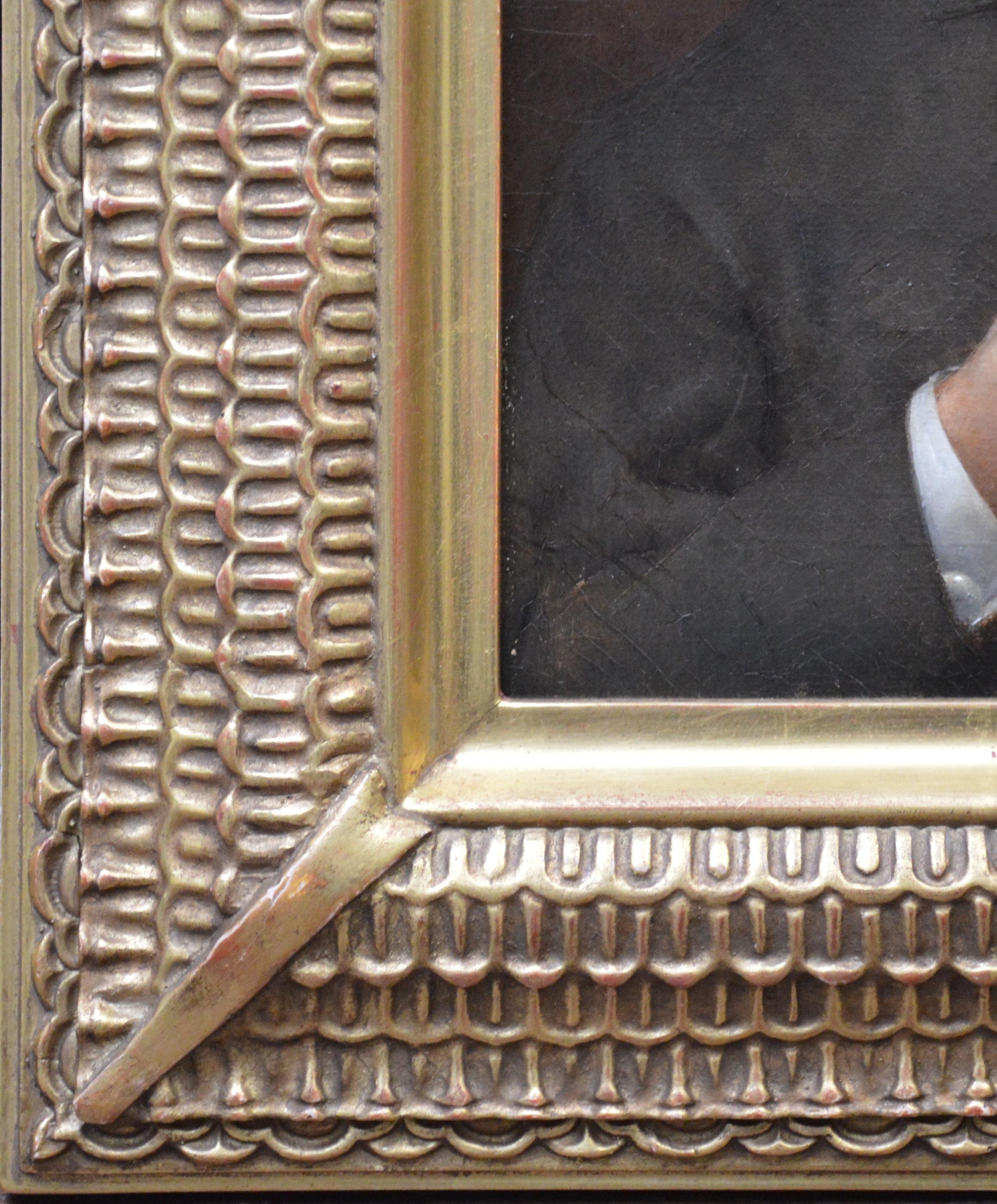 Augustus Saint-Gaudens - Portrait à l'huile du 19ème siècle d'un artiste célèbre 4
