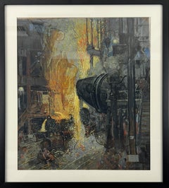 Illustration of Scrapper O'Doon, Saturday Evening Post Steel Mill