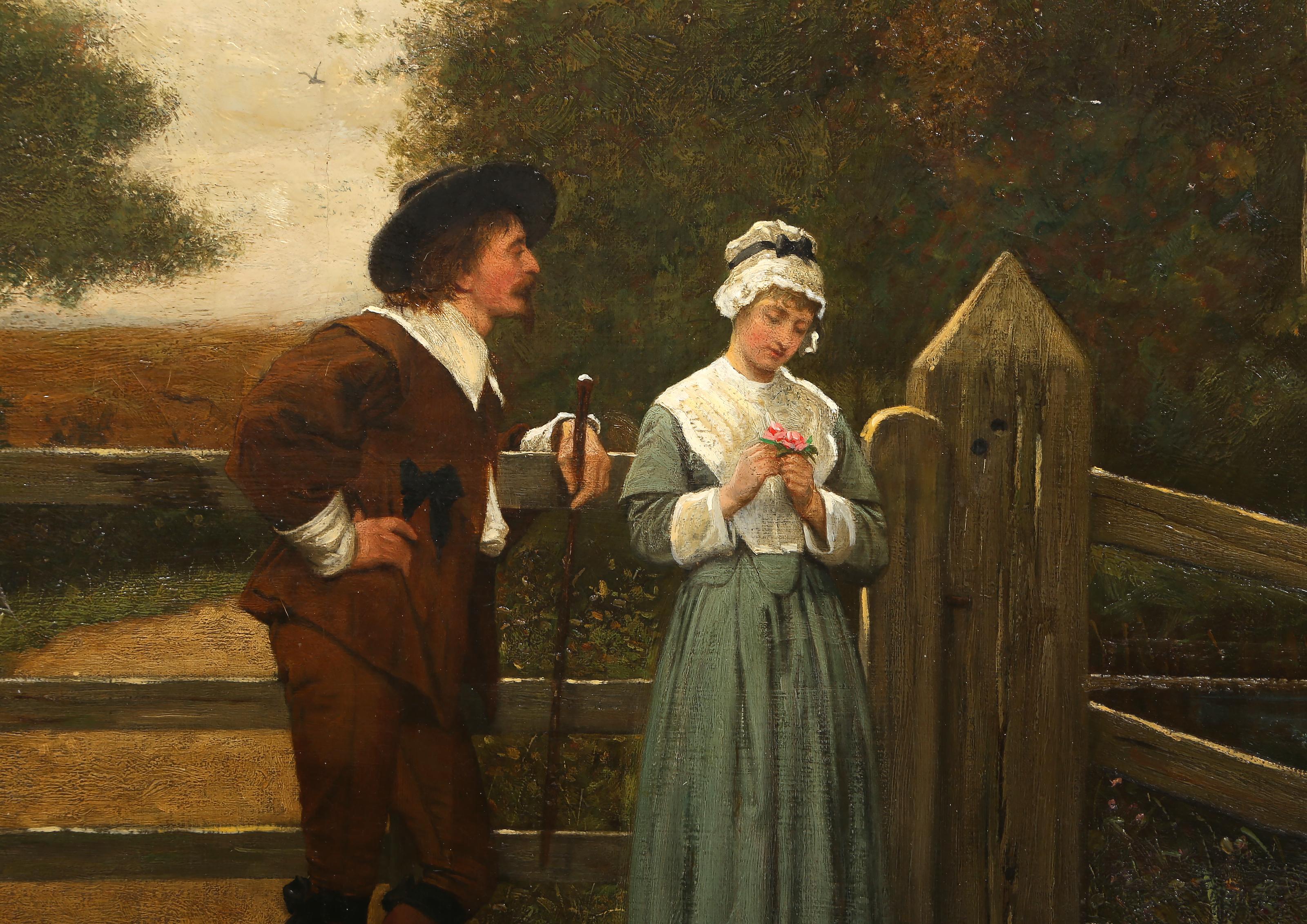 Relazione d'amore, dipinto a olio romantico di Henry Stacy Marks, 1875 ca. in vendita 1