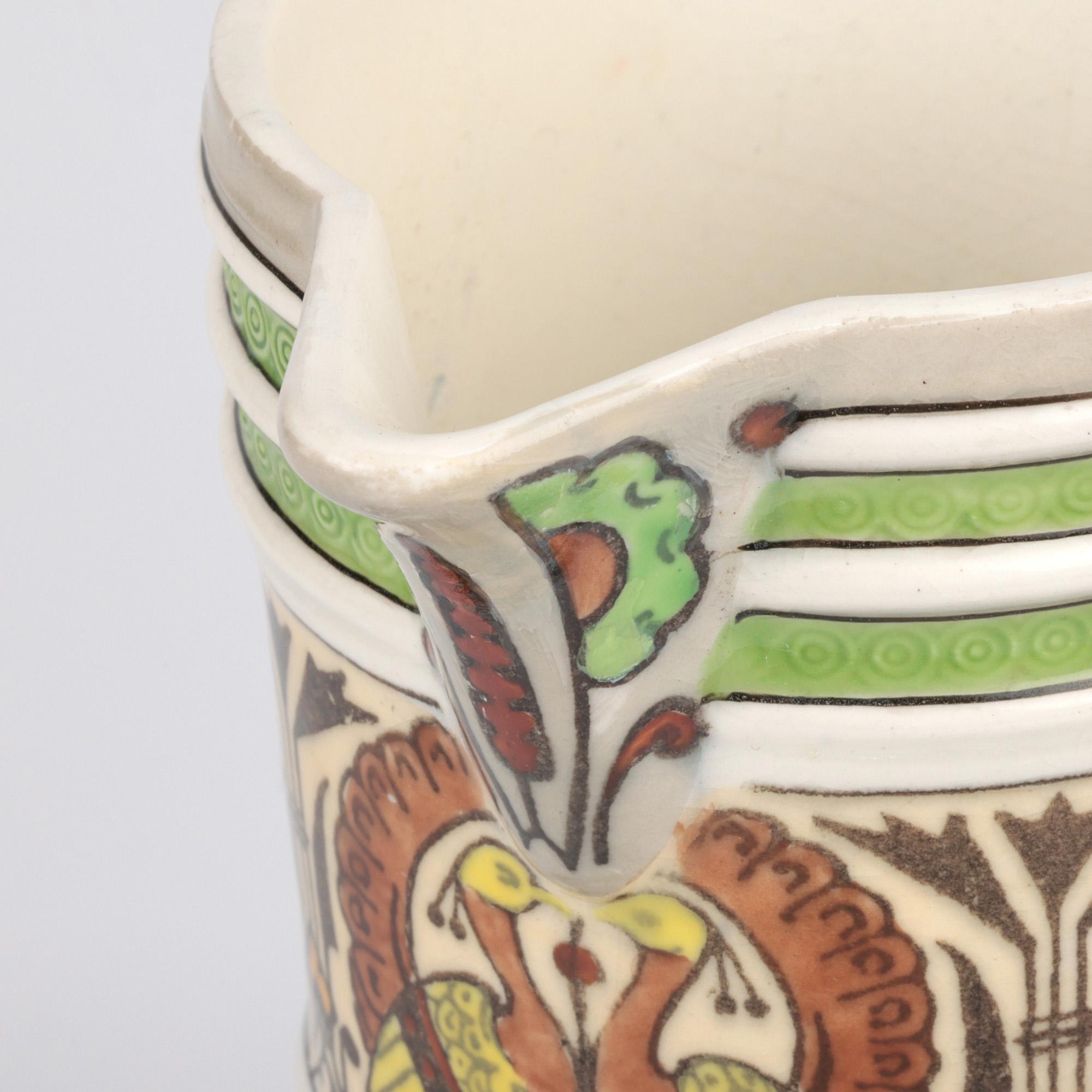 Henry Stacy Marks Minton Aesthetic Movement Pottery Beer Jug For Sale 5