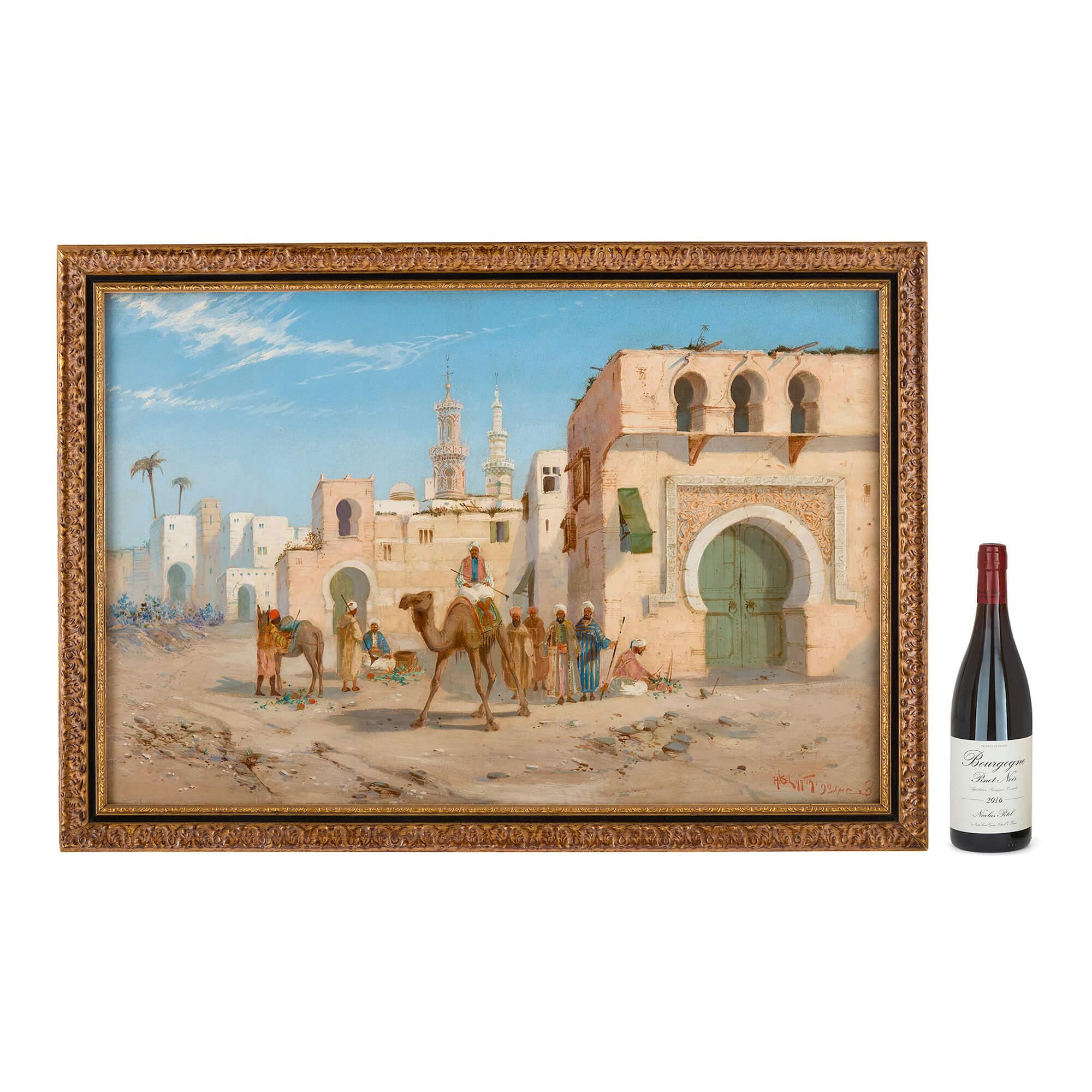 Grande dipinto a olio orientalista britannico del XIX secolo di Henry Stanton Lynton in vendita 1