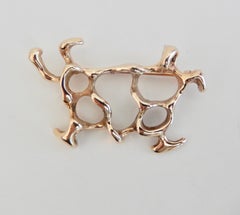Henry Steig Mid-Century Modern 14K Gold Brooch