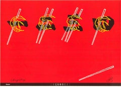 Poster d'arte contemporaea originale delle Sequenze Chopstix