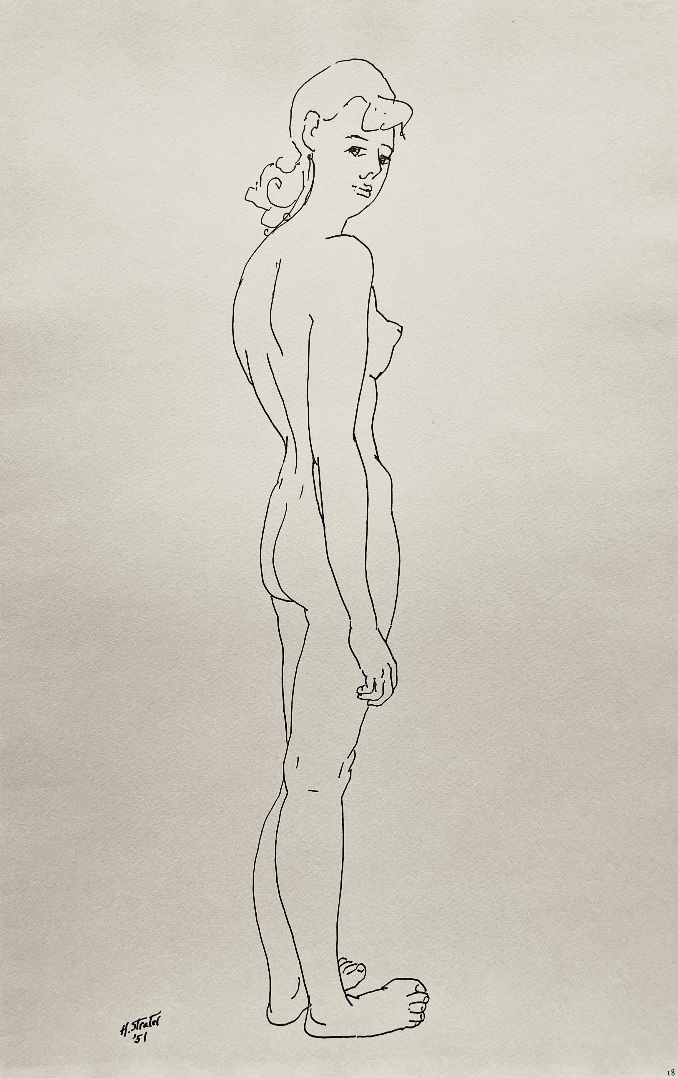 Figure Study, 24 Drawings by Henry Strater