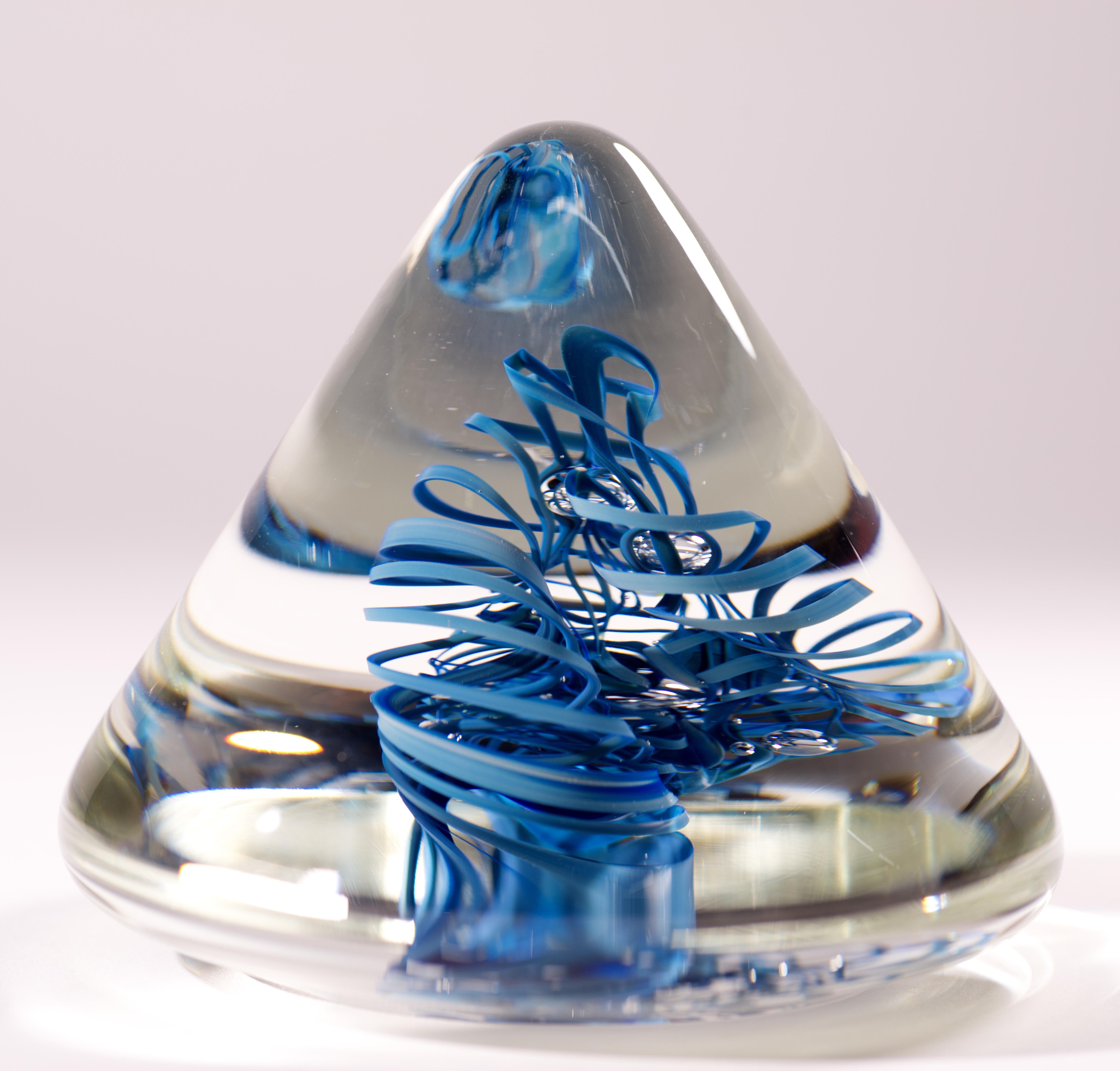 Henry Summa Sommerso Helix Sculpture, Studio Art Glass americano in vendita 2