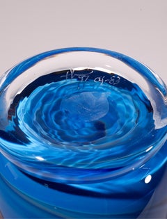 Henry Summa Sommerso Helix Vase, American Studio Art Glass