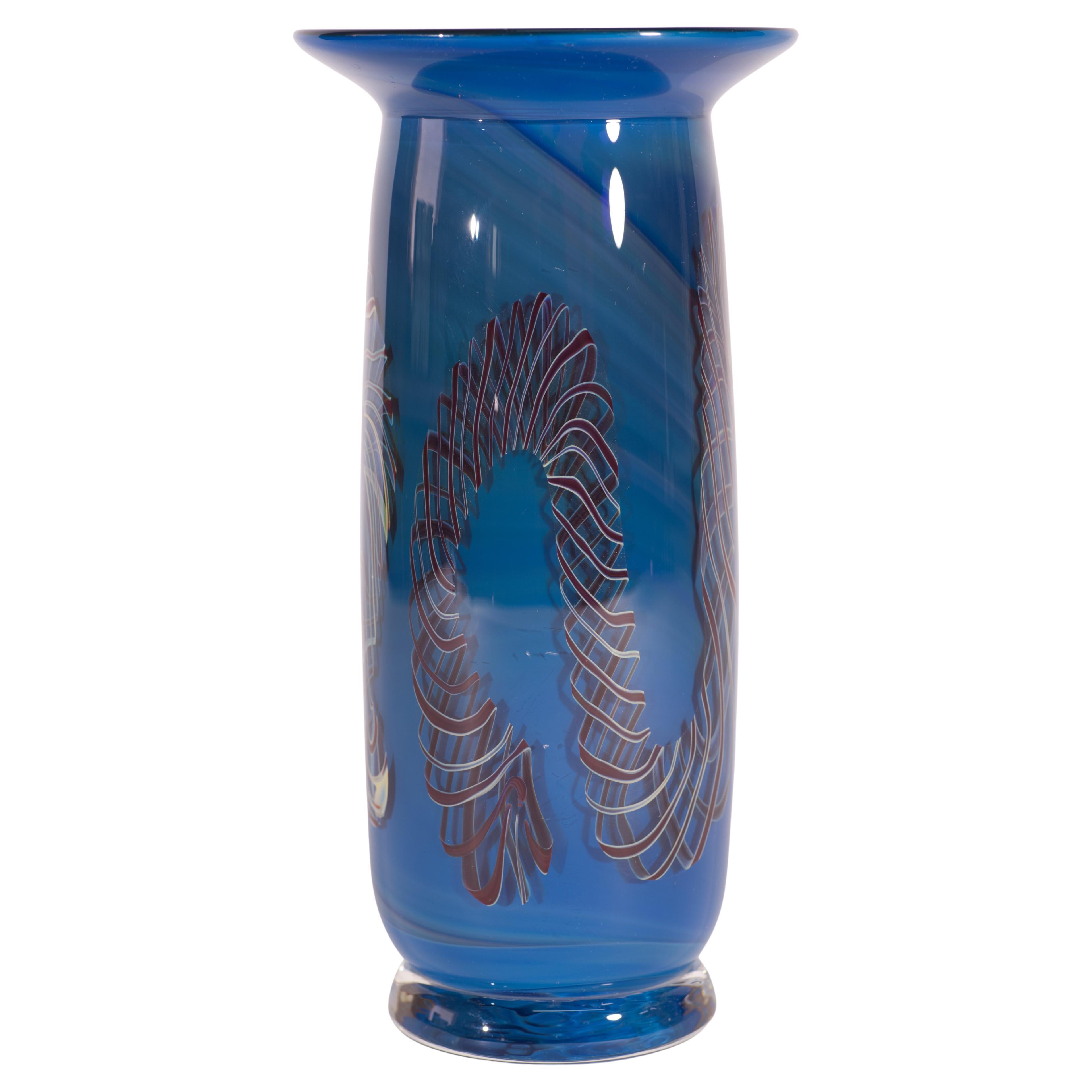 Henry Summa Sommerso Helix Vase, American Studio Art Glass For Sale