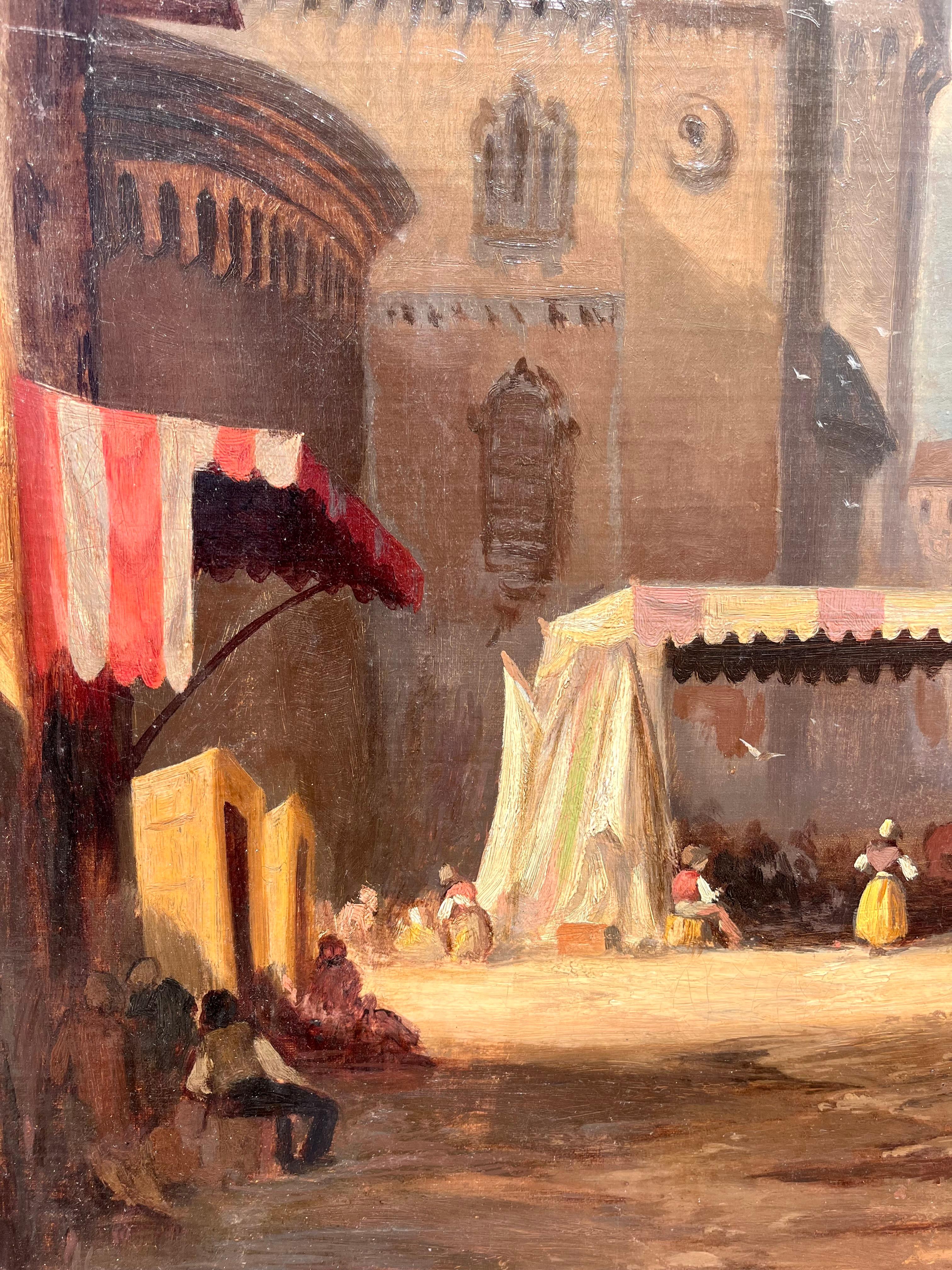 Alleyway mit Blick auf Tryol, Österreich – Painting von Henry T Cariss