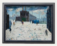 Henry Harvey - Framed 20th Century Oil, Industrial Scene
