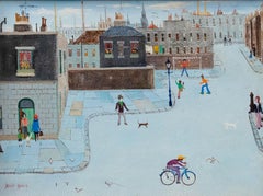 Henry Harvey - Framed 20th Century Oil, London Street Scene