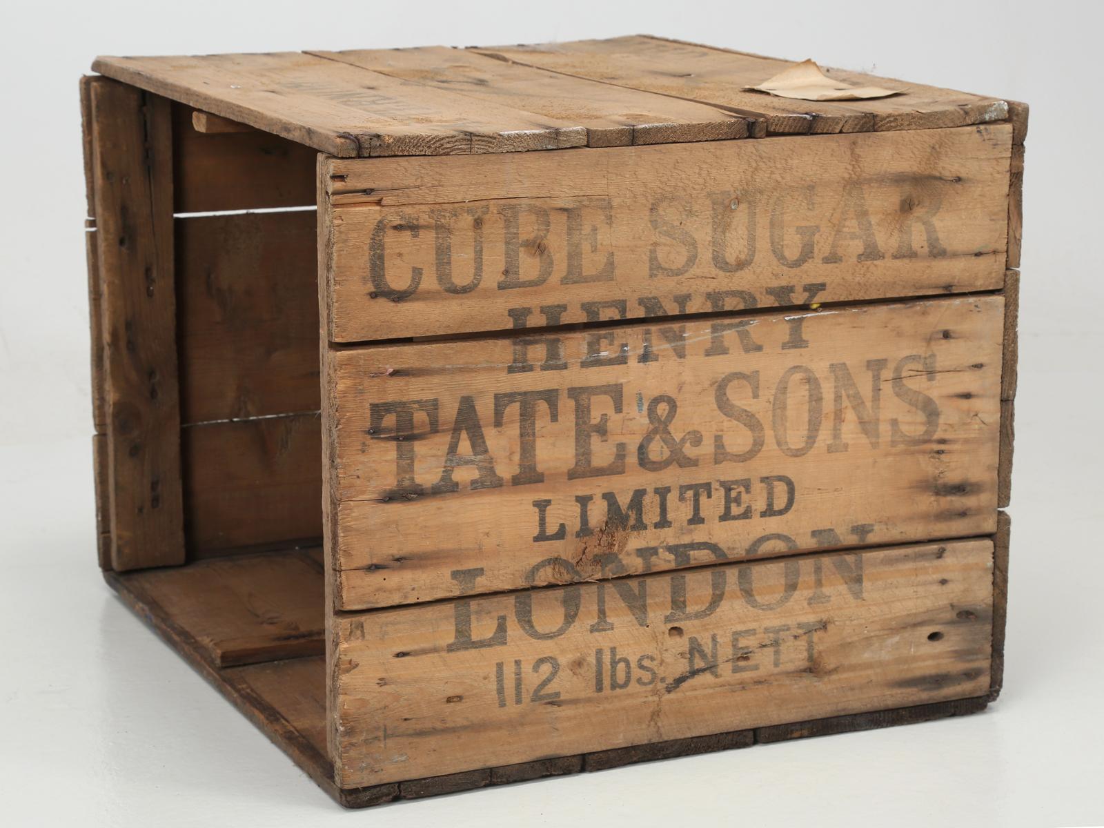 Henry Tate & Sons Sugar Cube Crate, circa 1900 In Good Condition In Chicago, IL