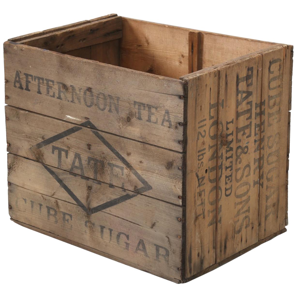 Henry Tate & Sons Sugar Cube Crate, circa 1900