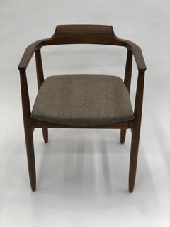 Henry the Armchair in Walnut with Upholstered Seat