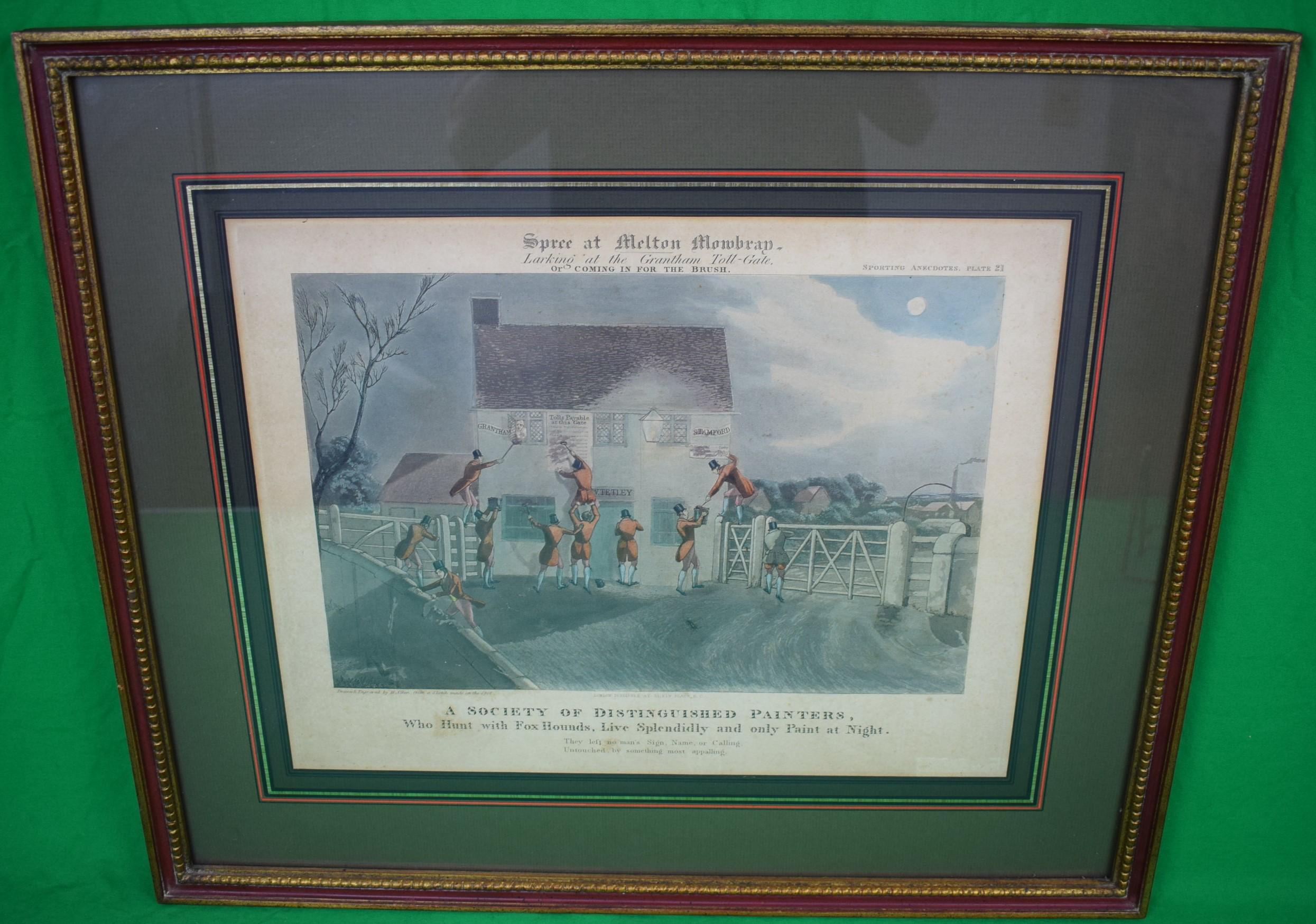 "Spree At Melton Mowbray Larking At The Grantham Toll-Gate" By Henry Alken - Print by Henry Thomas Alken