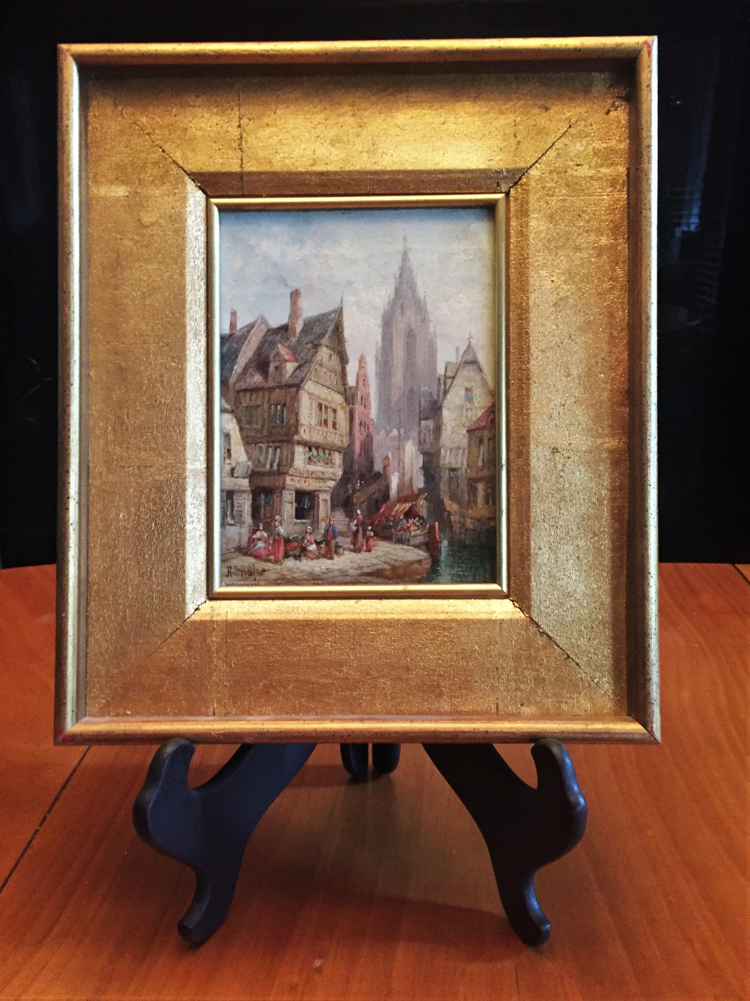 Henry Thomas Schäfer, a Pair of Oil on Canvas Architectural Paintings circa 1880 In Good Condition In New York, NY