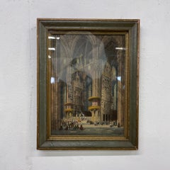 Henry Thomas Schafer British Victorian Era Art Watercolor Church Milano Italia