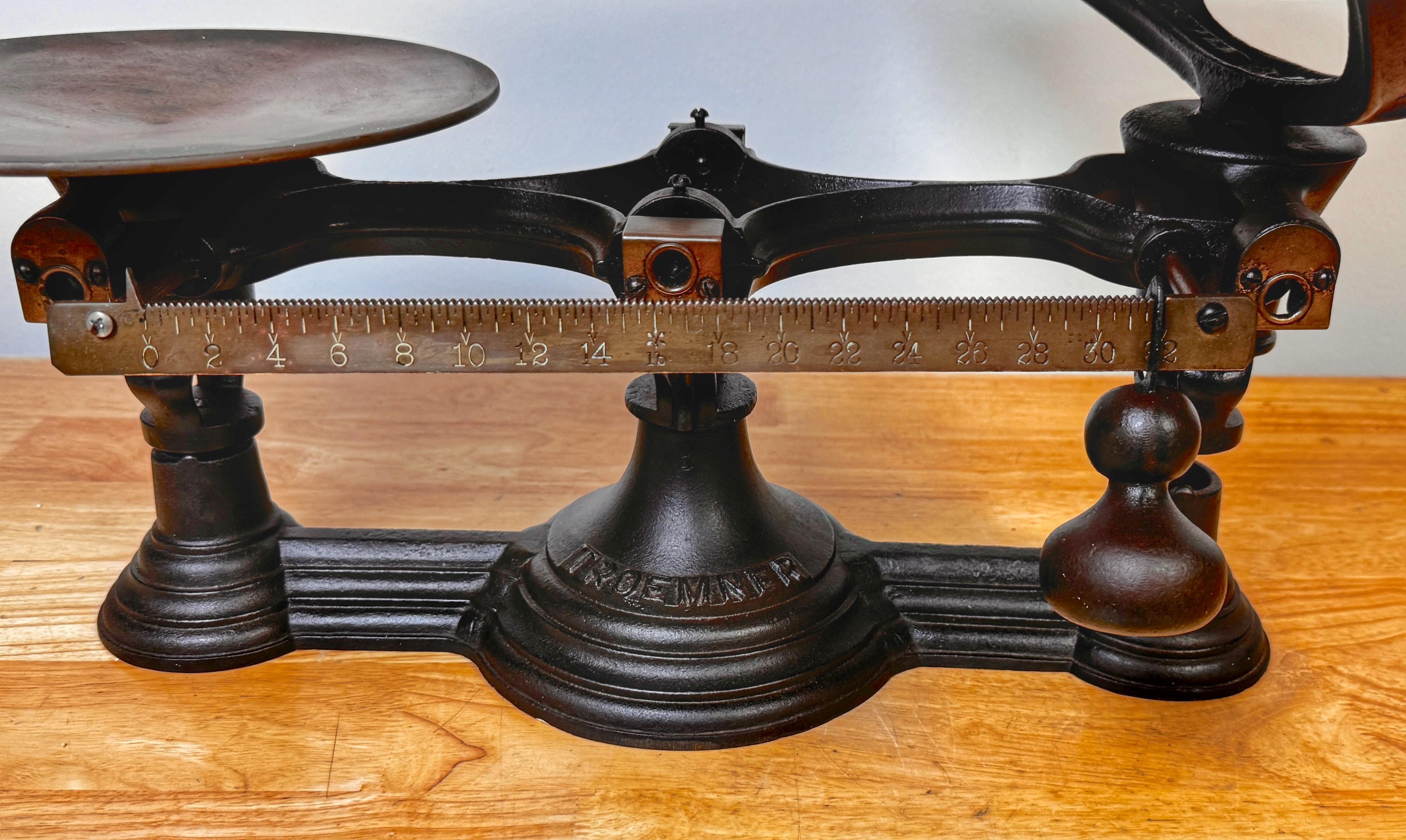 Botica Henry Troemner Hierro fundido y metal  Balanza nº 1, circa 1890s Alto victoriano en venta