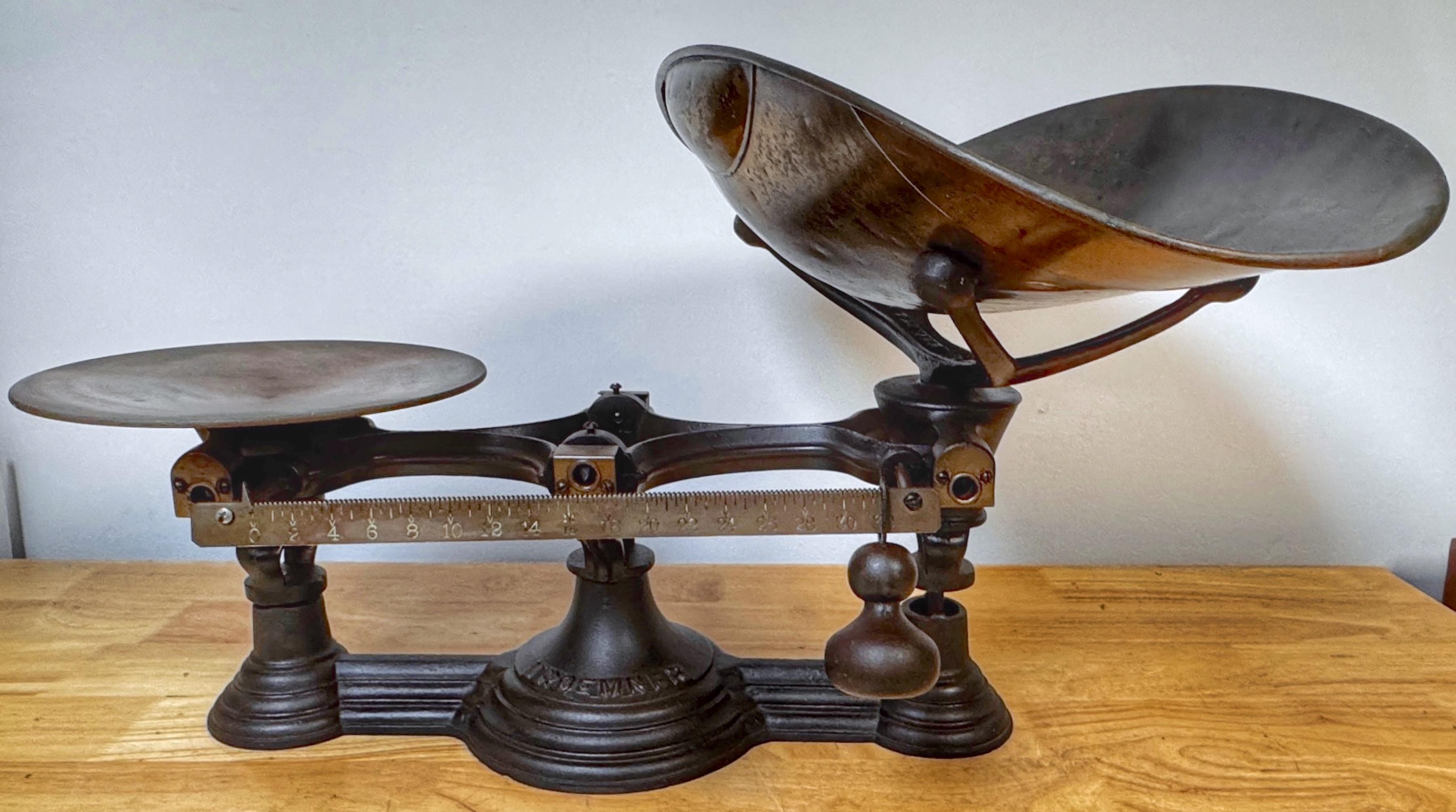 Botica Henry Troemner Hierro fundido y metal  Balanza nº 1, circa 1890s siglo XIX en venta