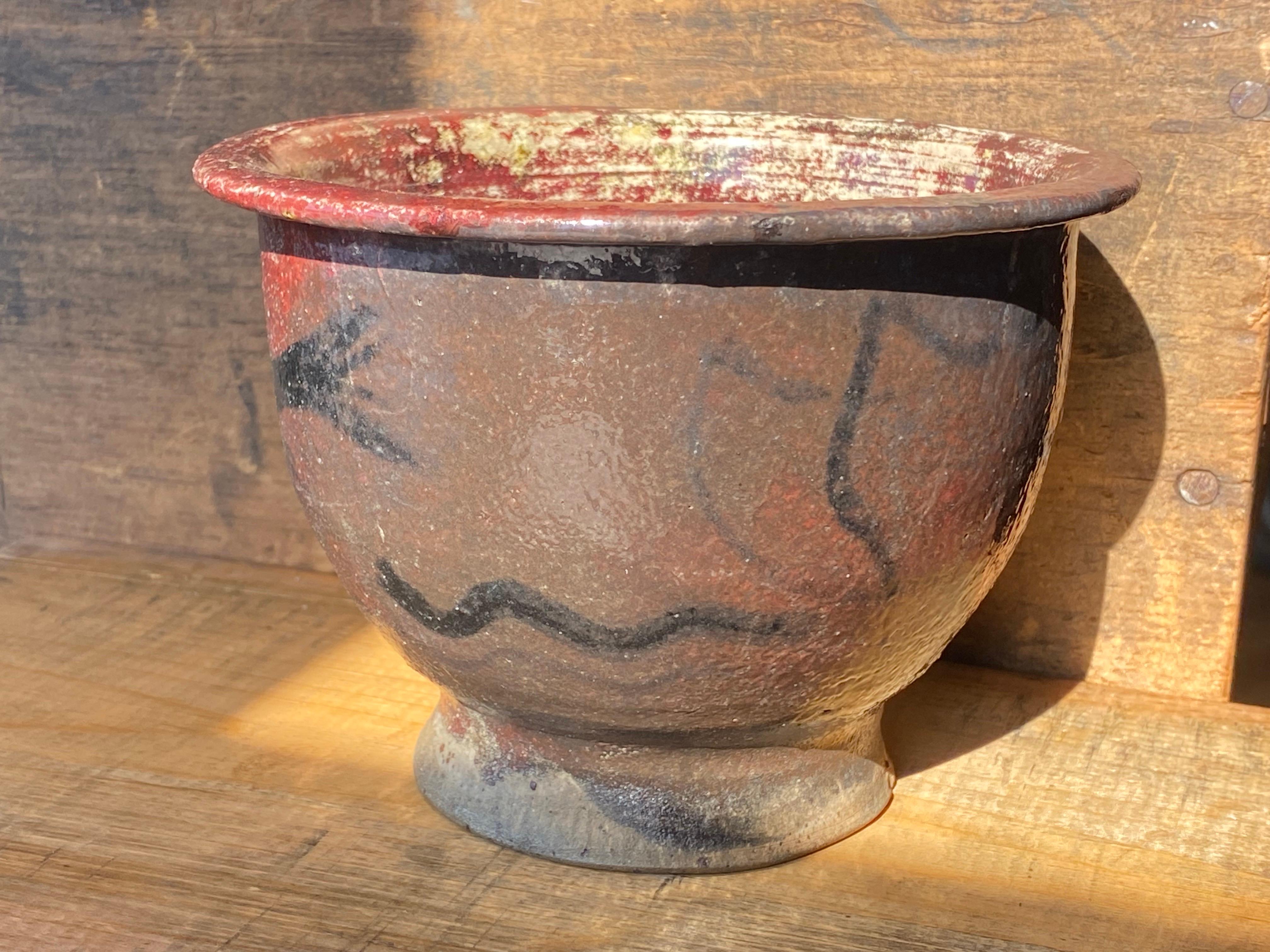 Ceramica Henry Varnum Poor 1950 midcentury Ciotola per pesci in gres a tema acquatico in vendita