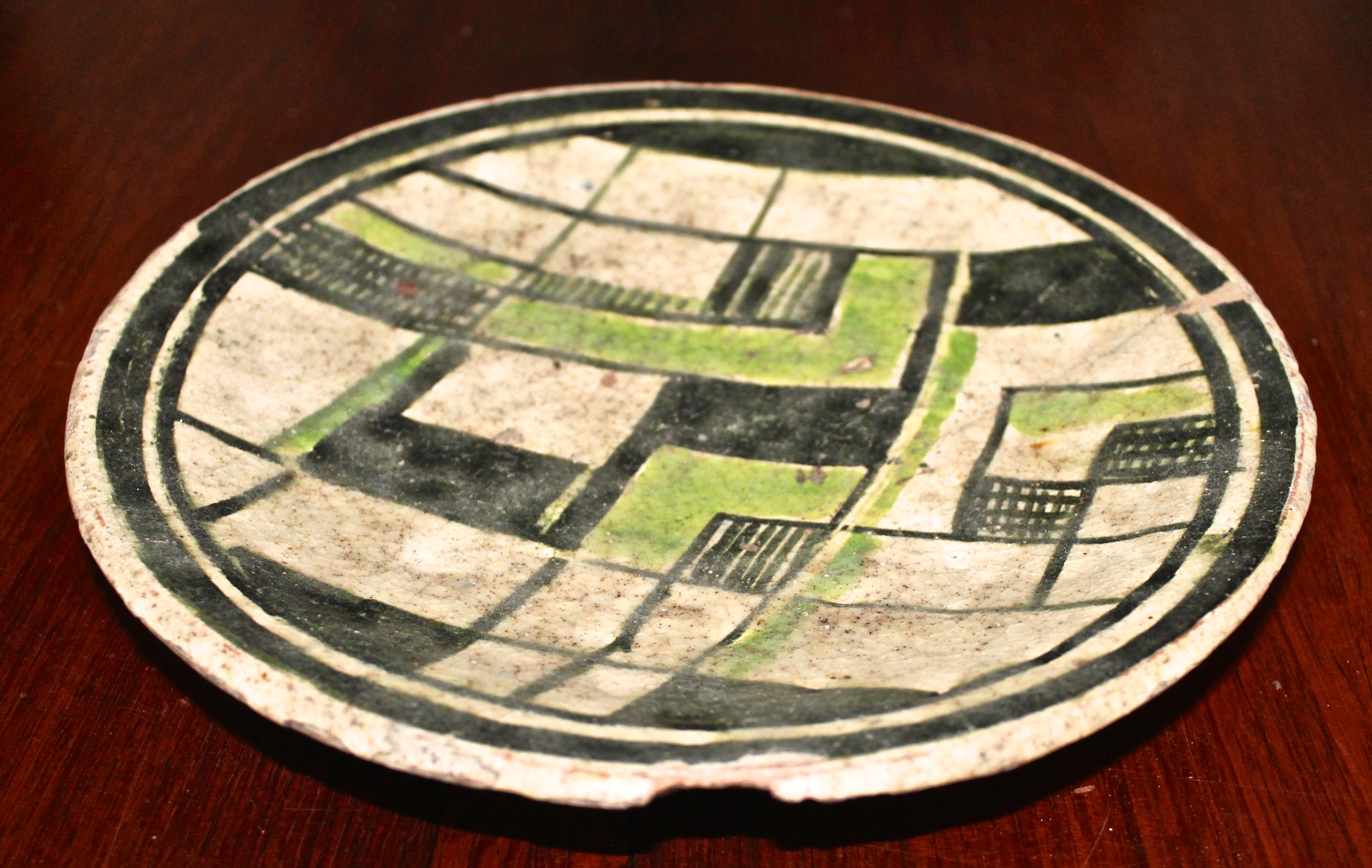 Art Deco Henry Varnum Poor Rare Abstract Plate For Sale
