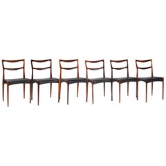 Henry W. Klein Set of 6 Rosewood Dining Chairs, circa 1960s