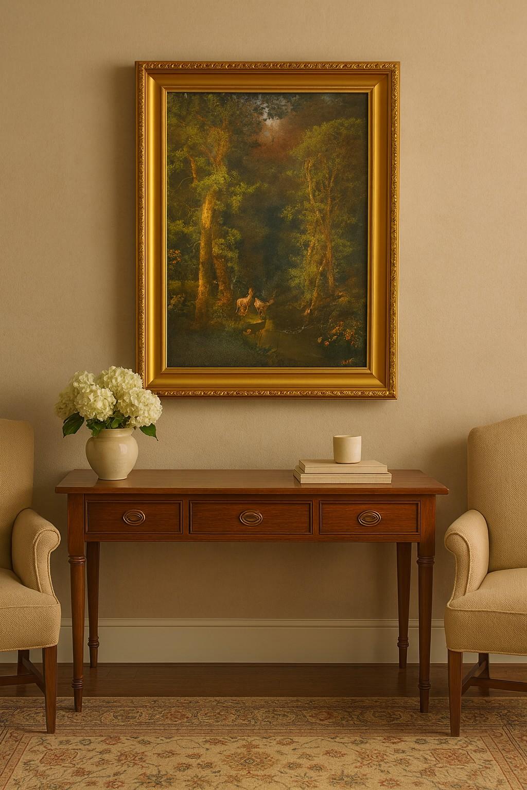 Henry Walcott Boss (Américain, 1820-1916)
Tranquillité des bois
Huile sur toile, signée 