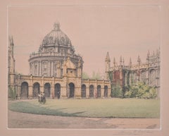 La Radcliffe Camera dall'All Souls College di Oxford, incisione di Henry Walker