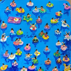 Buoyant XVI, Original painting, Acrylic on Board, contemporary