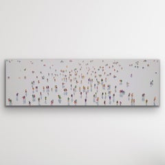 Immerse XXVIII, Original Painting, Landscape, People, figurative, cycling