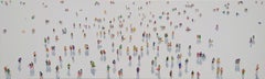 Immerse XXVIII, Original Painting, Landscape, People, figurative, cycling