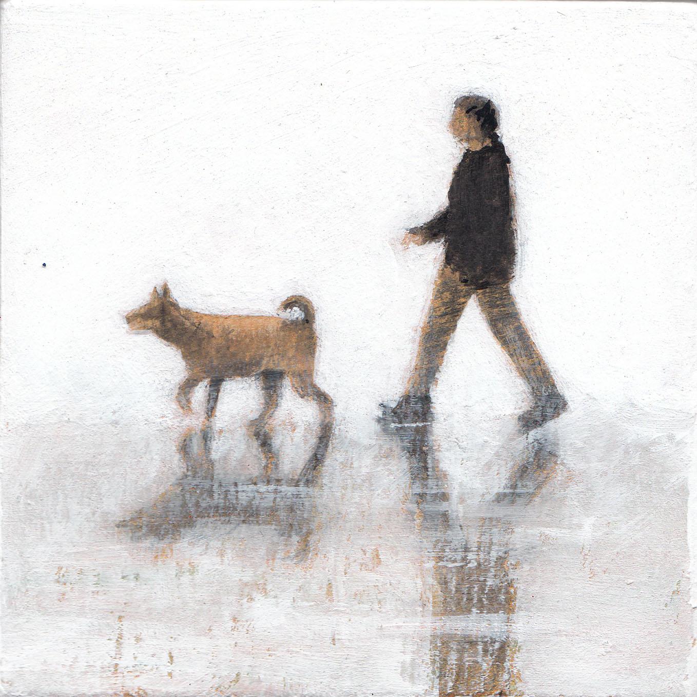 Sociis X, Quadro originale, Acrilico su tavola, Cani, Animali, Animali domestici, Cane da passeggio