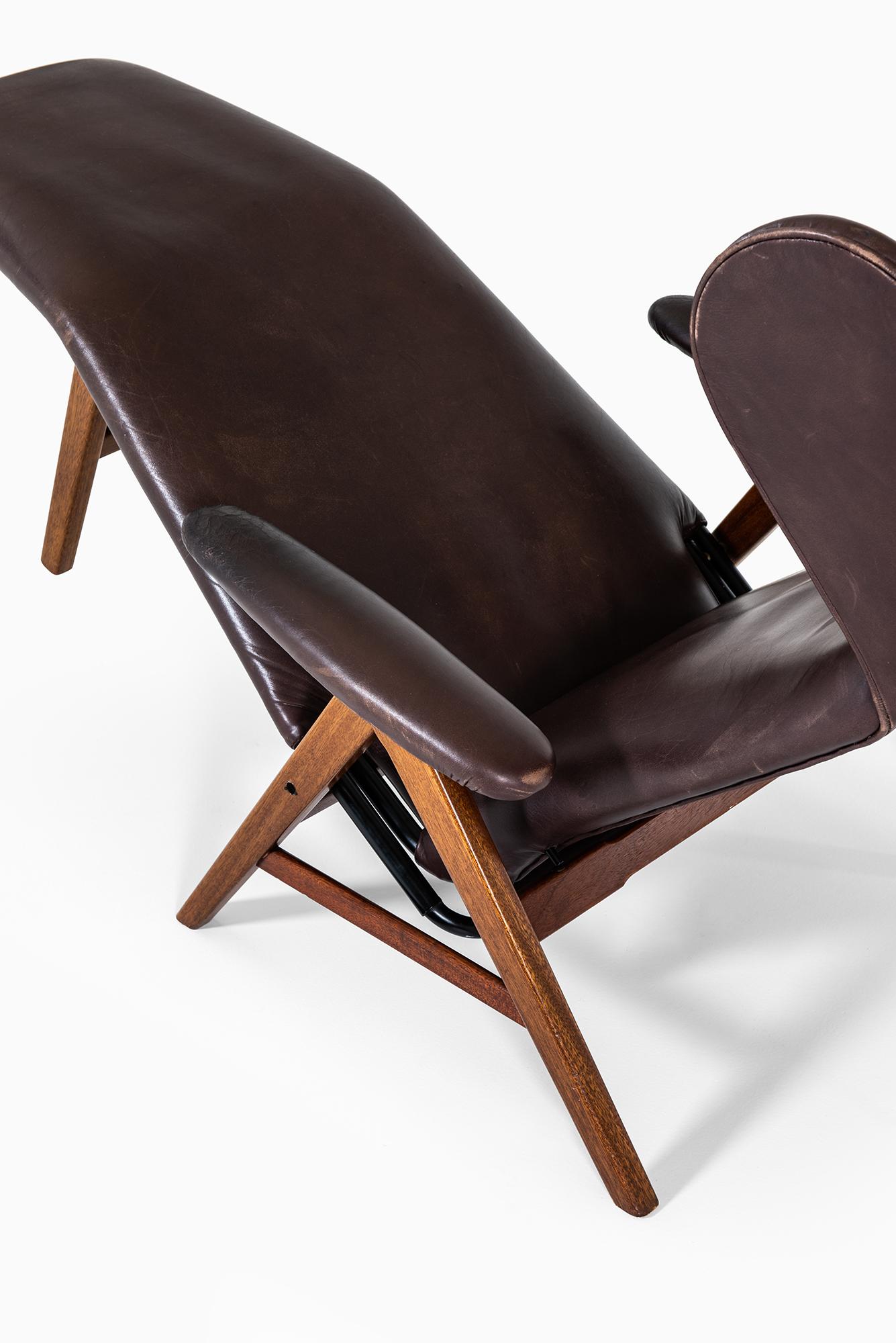 Cuir Chaise inclinable Henry Walter Klein par Bramin Mbler au Danemark en vente