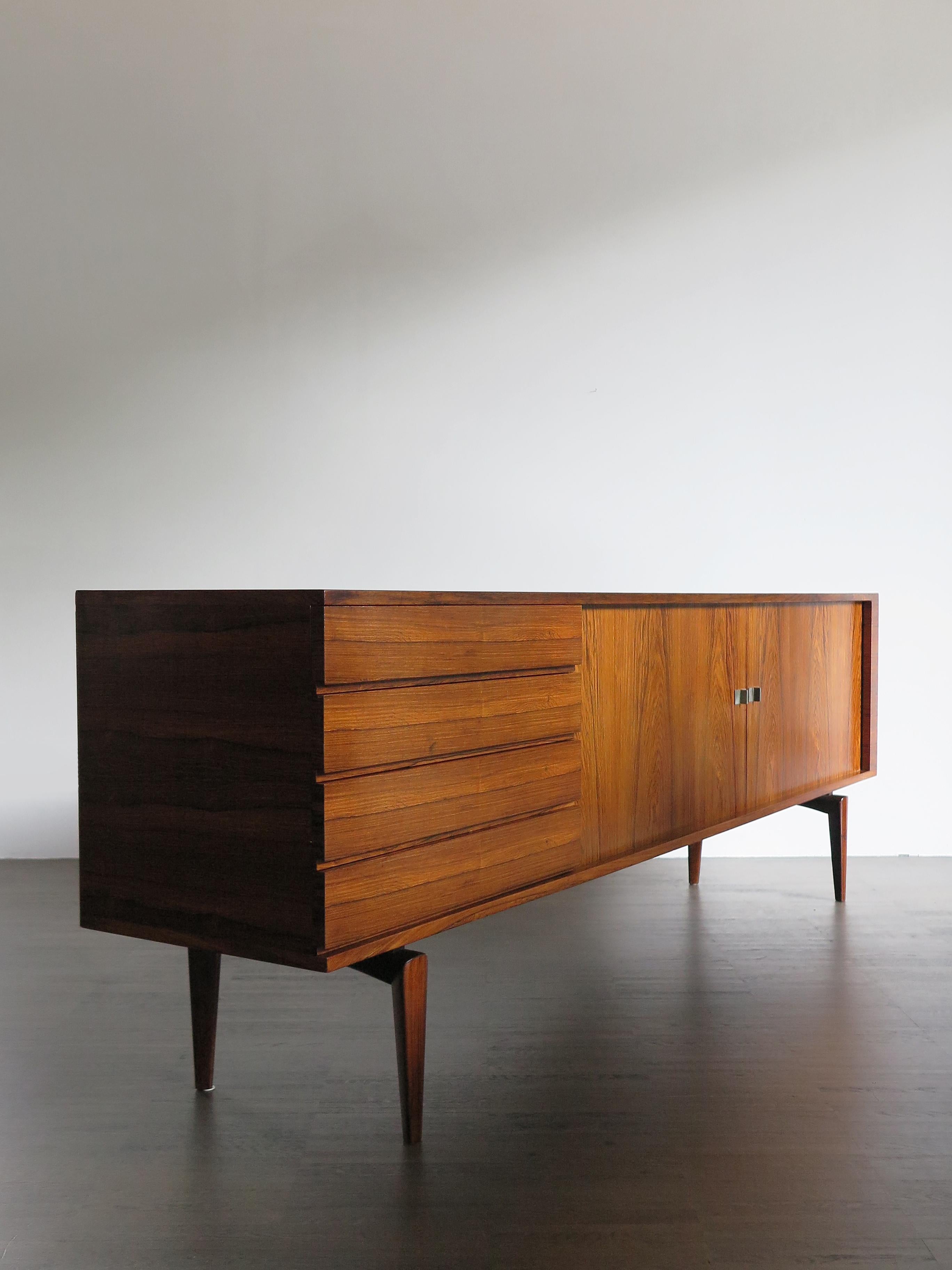 Danish Henry Walther Klein Scandinavian Midcentury Dark Wood Sideboard, 1950s