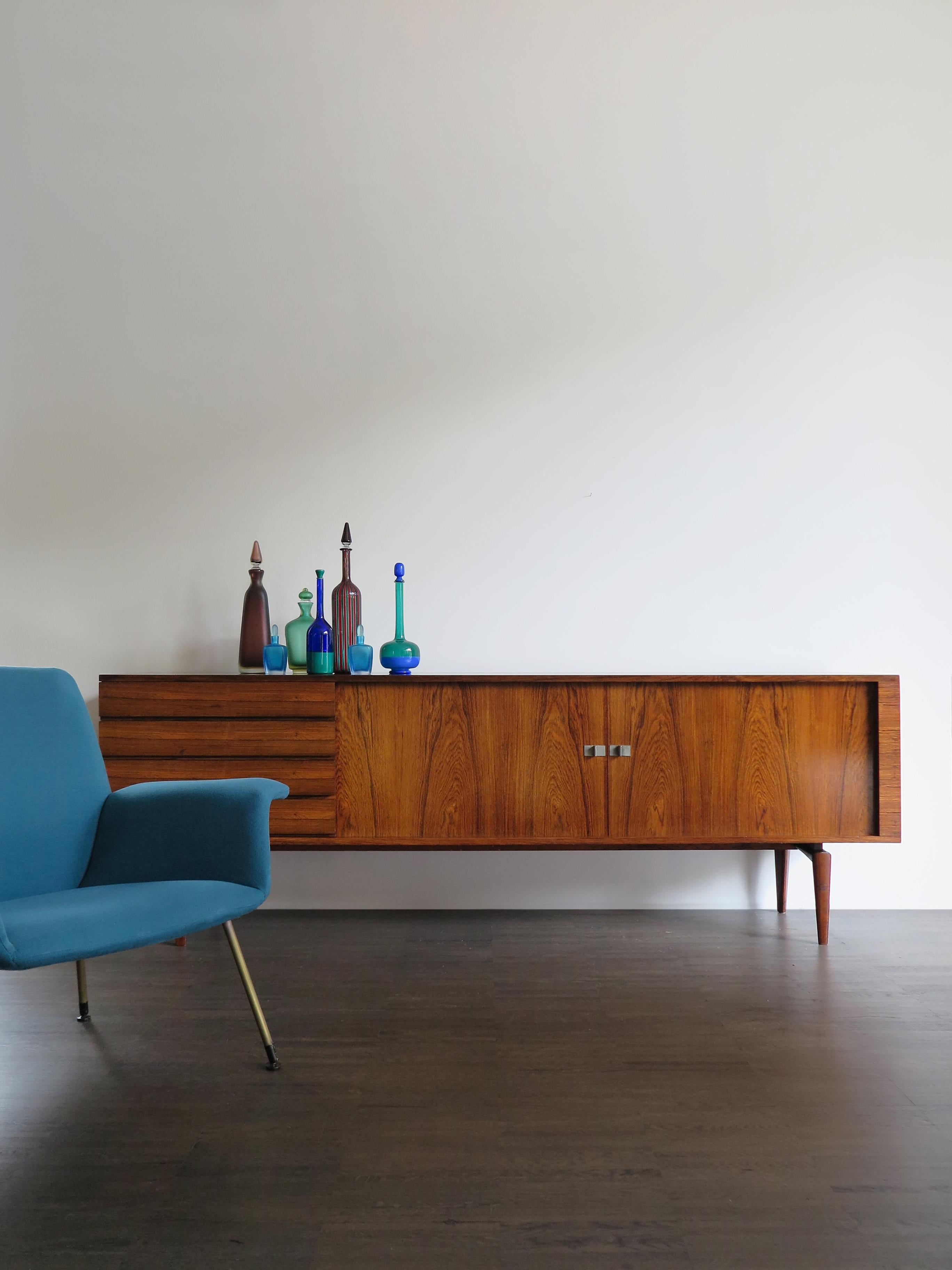 Henry Walther Klein Scandinavian Midcentury Dark Wood Sideboard, 1950s In Good Condition In Reggio Emilia, IT