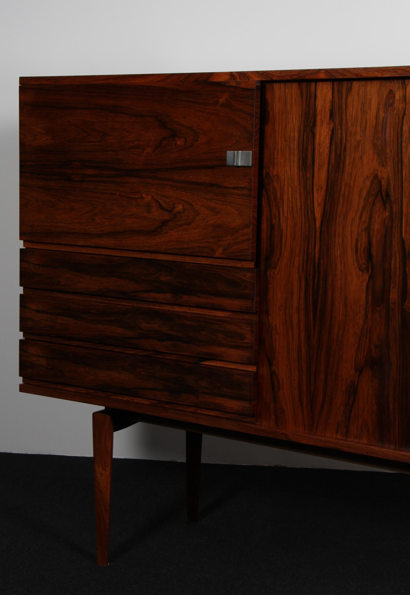 Mid-20th Century Henry Walther Klein Scandinavian Midcentury rosewood Sideboard, 1950s For Sale