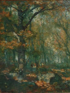 Henry Ward Ranger Connecticut Paesaggio dipinto a olio 1858-1916 Tonalista Americano