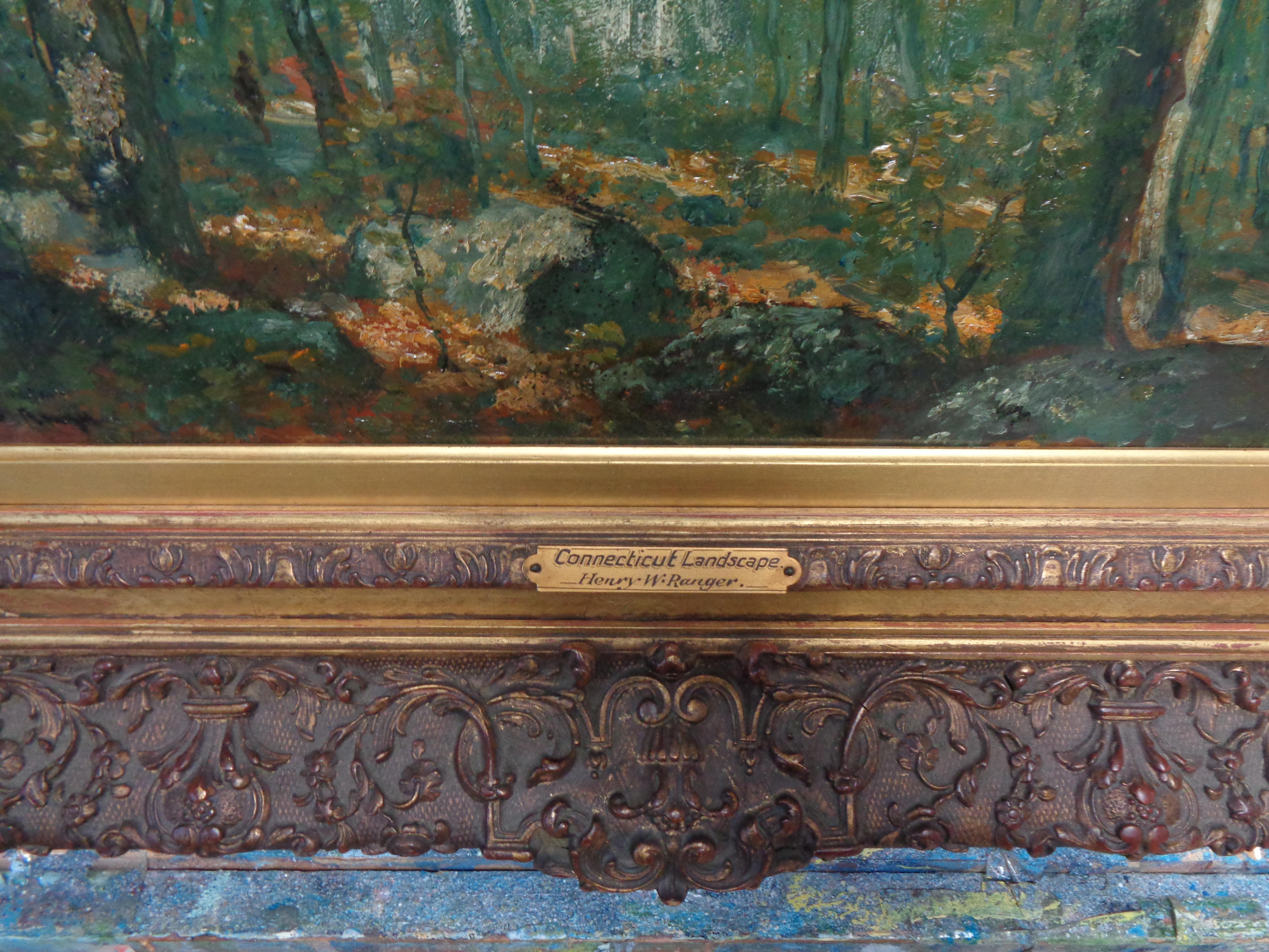 Henry Ward Ranger Paisaje de Connecticut Pintura al óleo 1858-1916 Tonalista estadounidense en venta 3