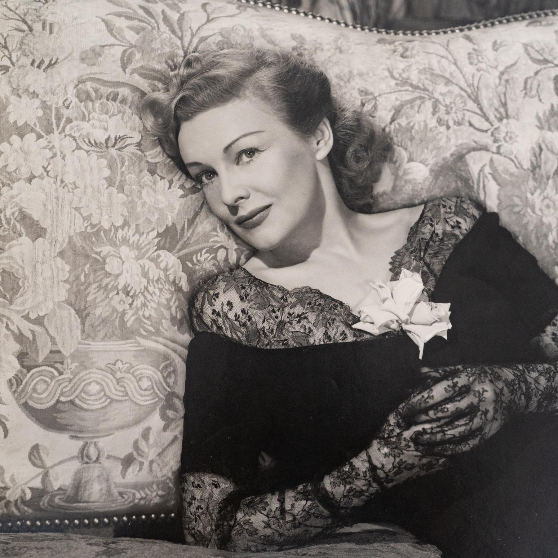 Photographie en noir et blanc de Madeleine Carroll par Henry Waxman Bon état - En vente à Barcelona, Barcelona