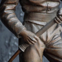 Henry Weiss “The Lance Door” Spelter Statue