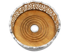 Henry Wilkinson & Co. Posavasos antiguo victoriano de plata de ley