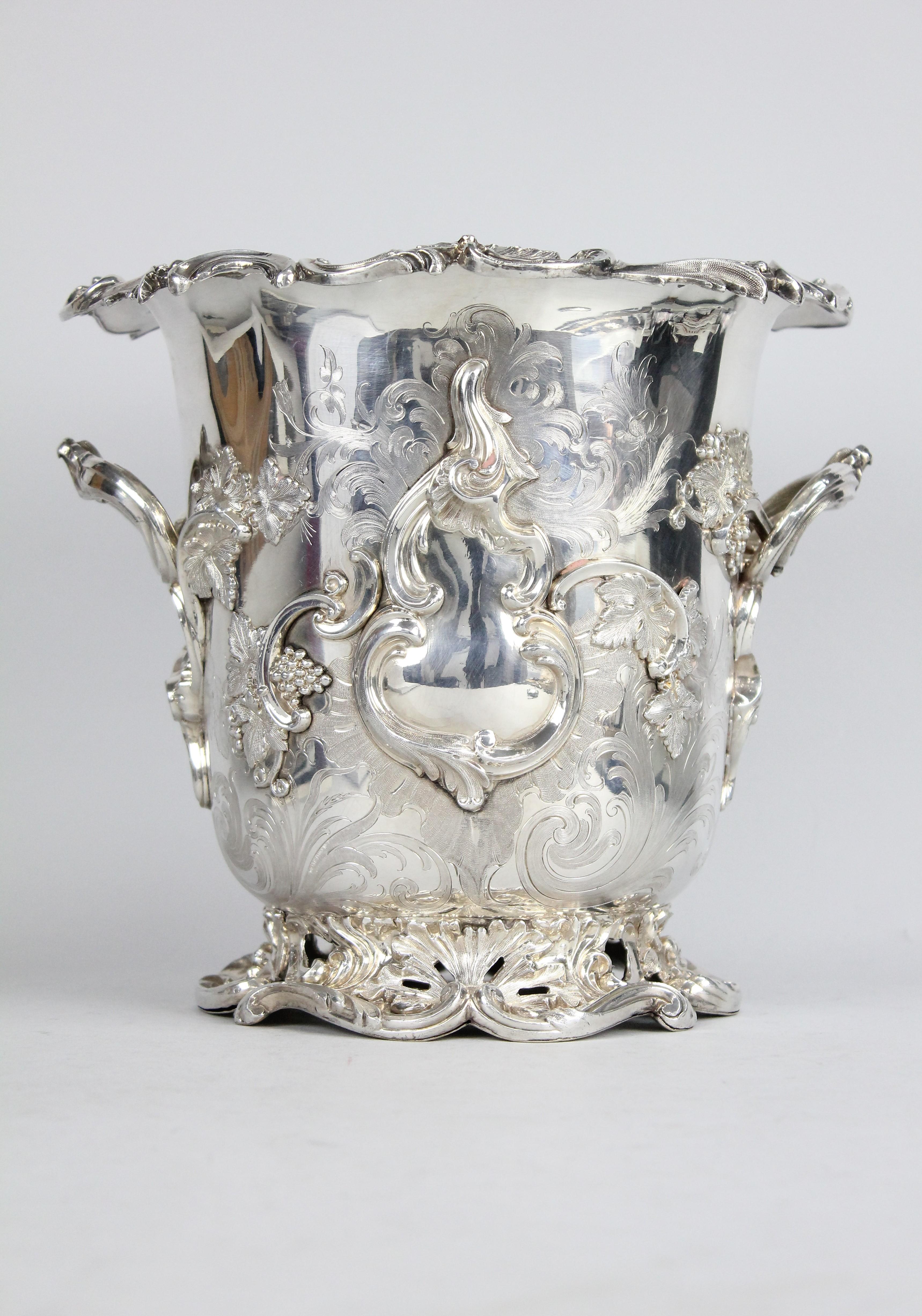 Henry Wilkinson & Co. Magnificent Champagne / Wine Cooler in Silver Plate 1